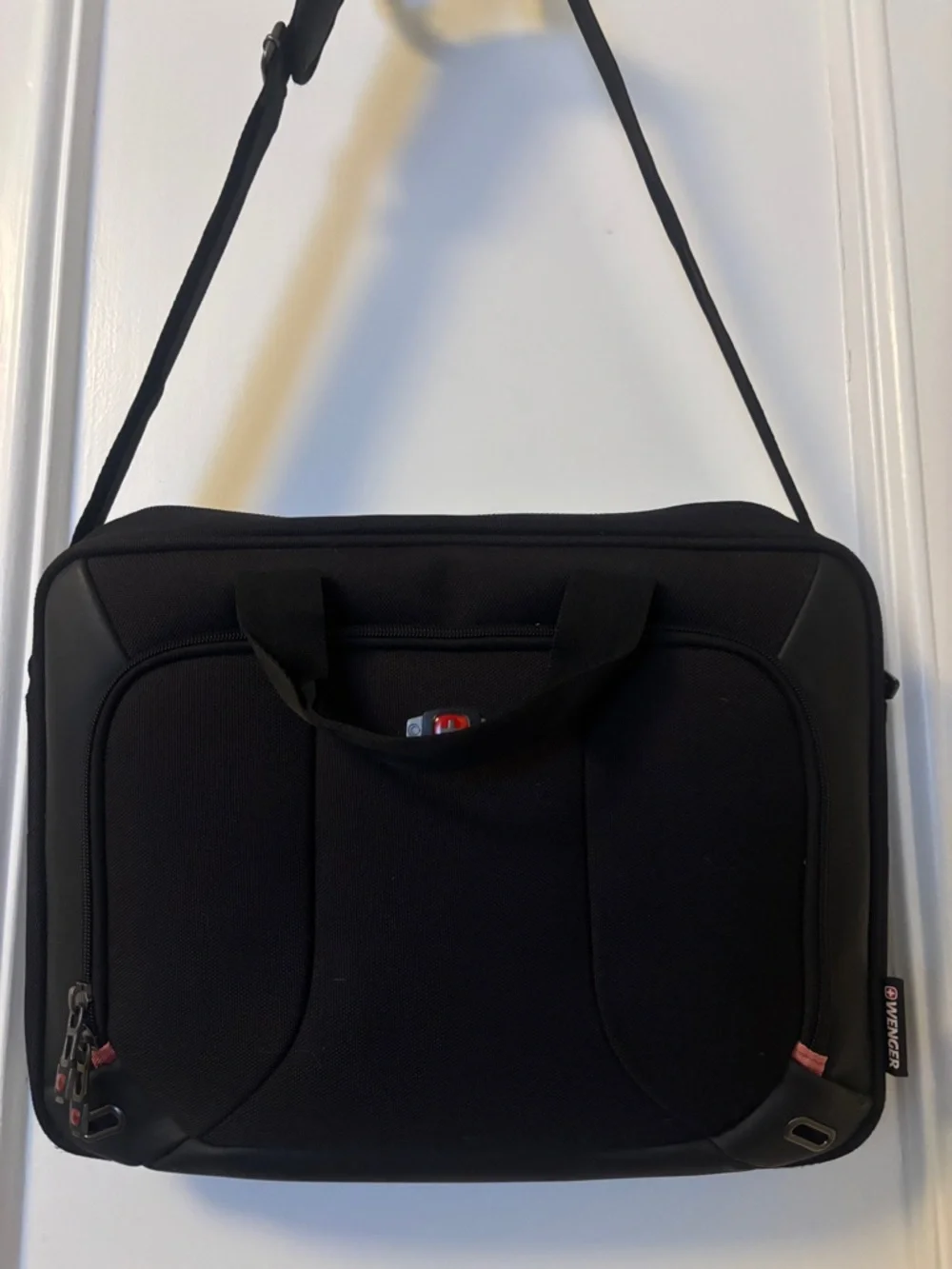 Wenger Black Laptop Shoulder Bag with Top Handles